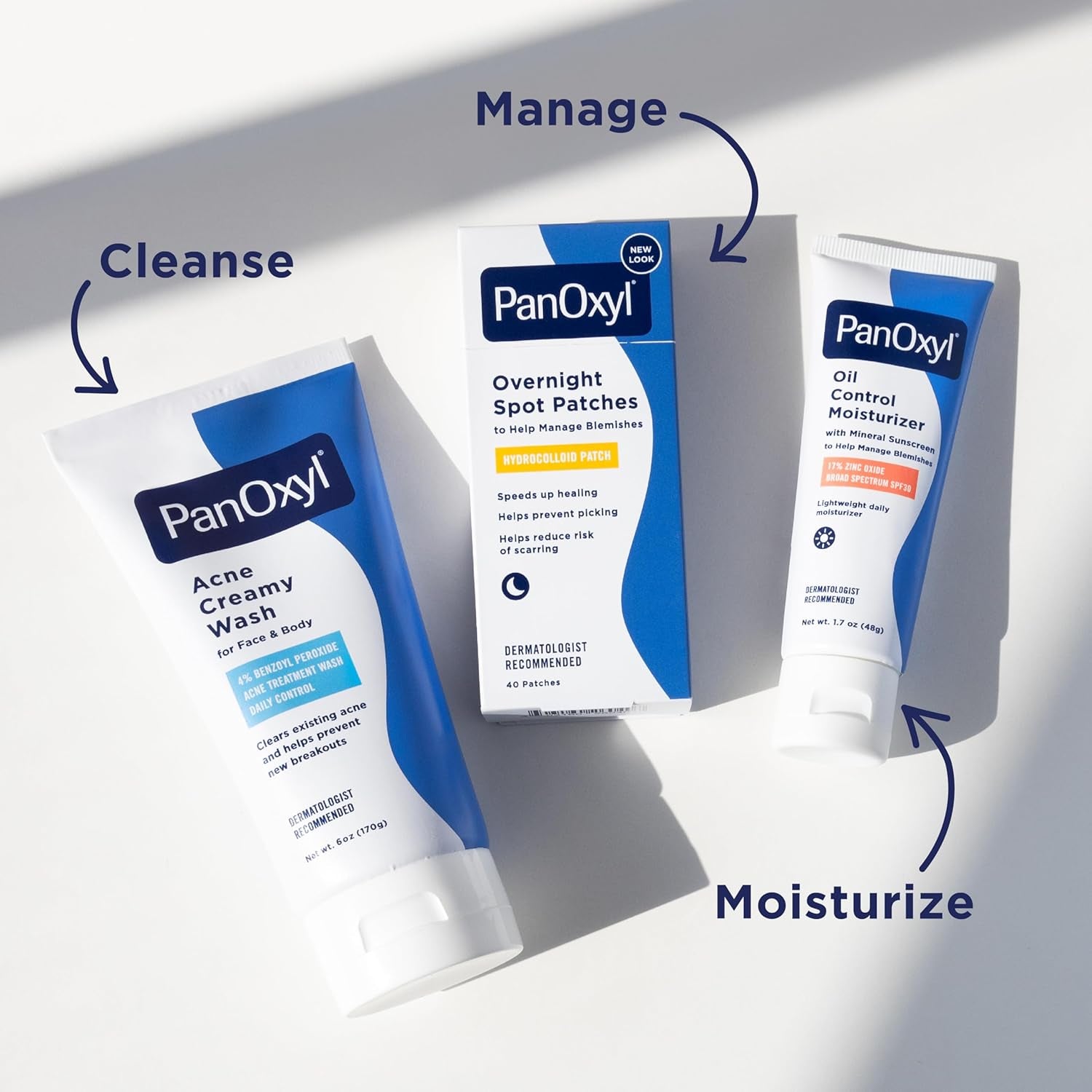 PM Overnight Spot Patches, Advanced Hydrocolloid Healing Technology, Fragrance Free, 40 Count Pack of 1