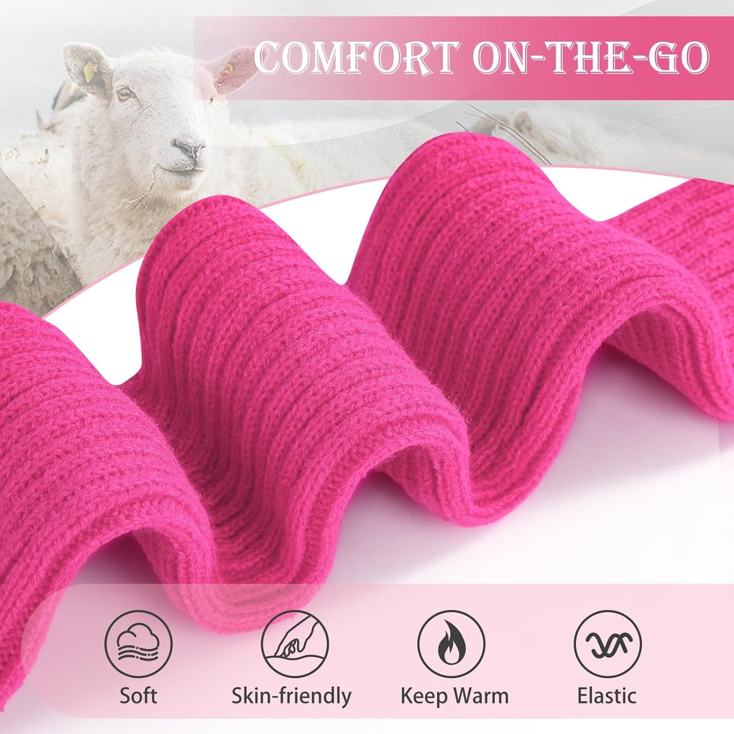 Leg Warmers for Women - Leg Warmers 80S Ribbed Knitted Long Socks for Yoga Party Sports Fashion Accessories