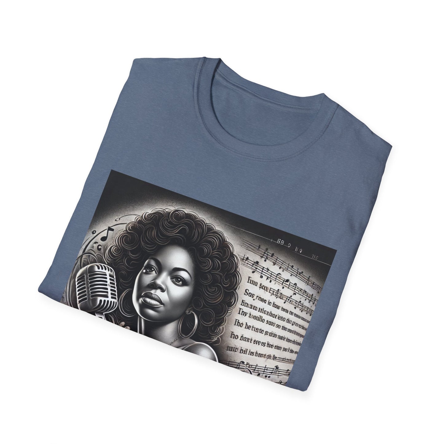 Angie Stone Retro Music Lover Unisex Softstyle T-Shirt - Afrocentric Design
