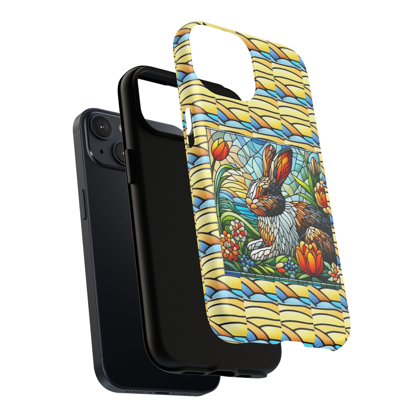 Dutch Rabbit Animal Stained Glass Design Tough Magnetic Cases