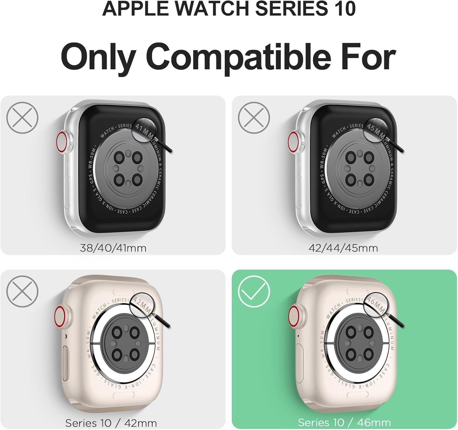 Compatible for Clear Apple Watch Band with Bumper Case, Women Men Glitter Bling TPU Sport Strap for Iwatch SE Ultra Series 10 9 8 7 6 5 4 3 2 1