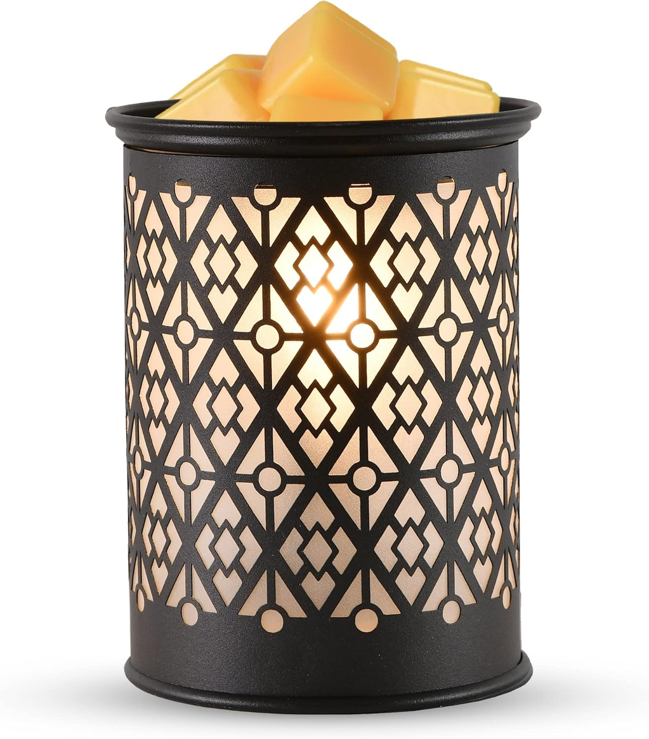 Metal Wax Melt Warmer, Candle Wax Warmer for Scented Wax Melter,Electric Wax Melts Wax Cubes Black Candle Lamp for Home Office Decor,Wax Burner as Gifts for Mom Grandma Women Girls (Tree)…