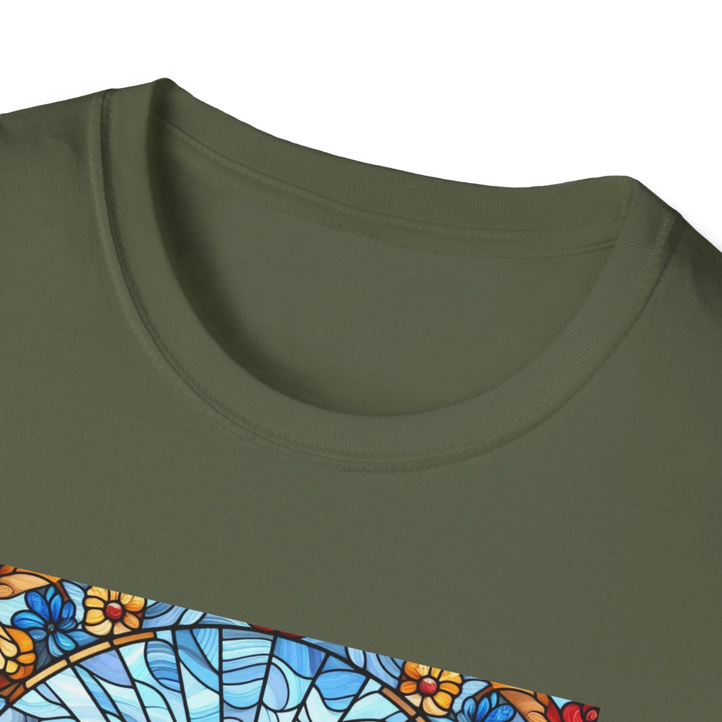 Dachshund Stained Glass Unisex Softstyle T-Shirt