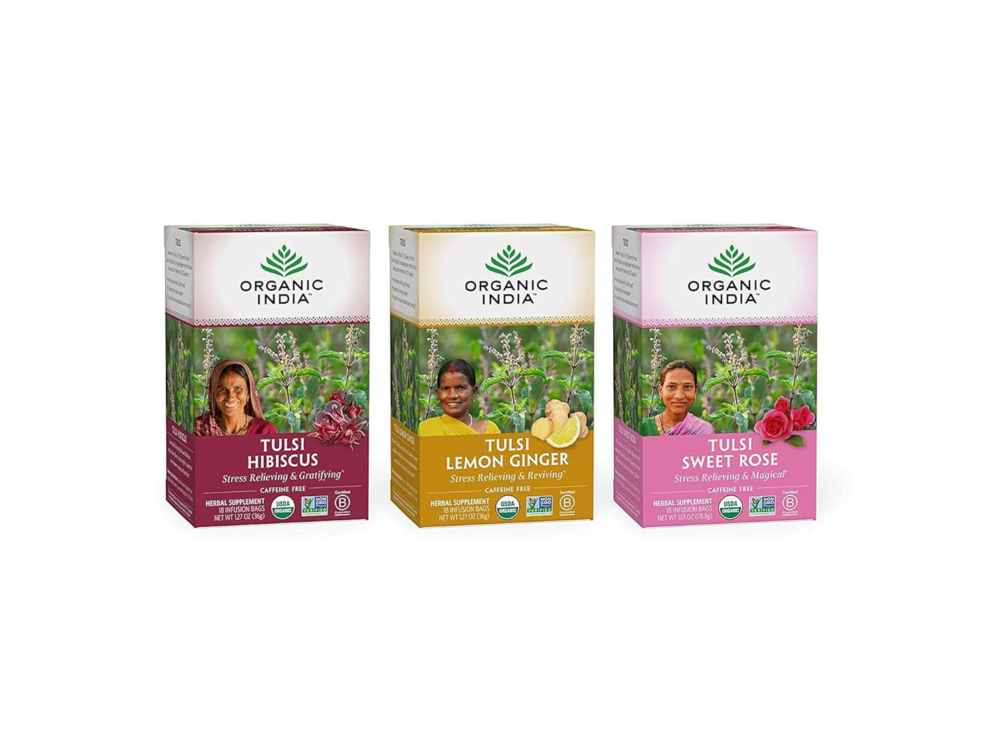 Calming Tulsi Ashwagandha Herbal Tea - Holy Basil Tea with Ashwagandha Root, Supports Restful Sleep - Adaptogen, Vegan, USDA Certified Organic, Non-Gmo - 18 Infusion Bags, 3 Pack TLBH