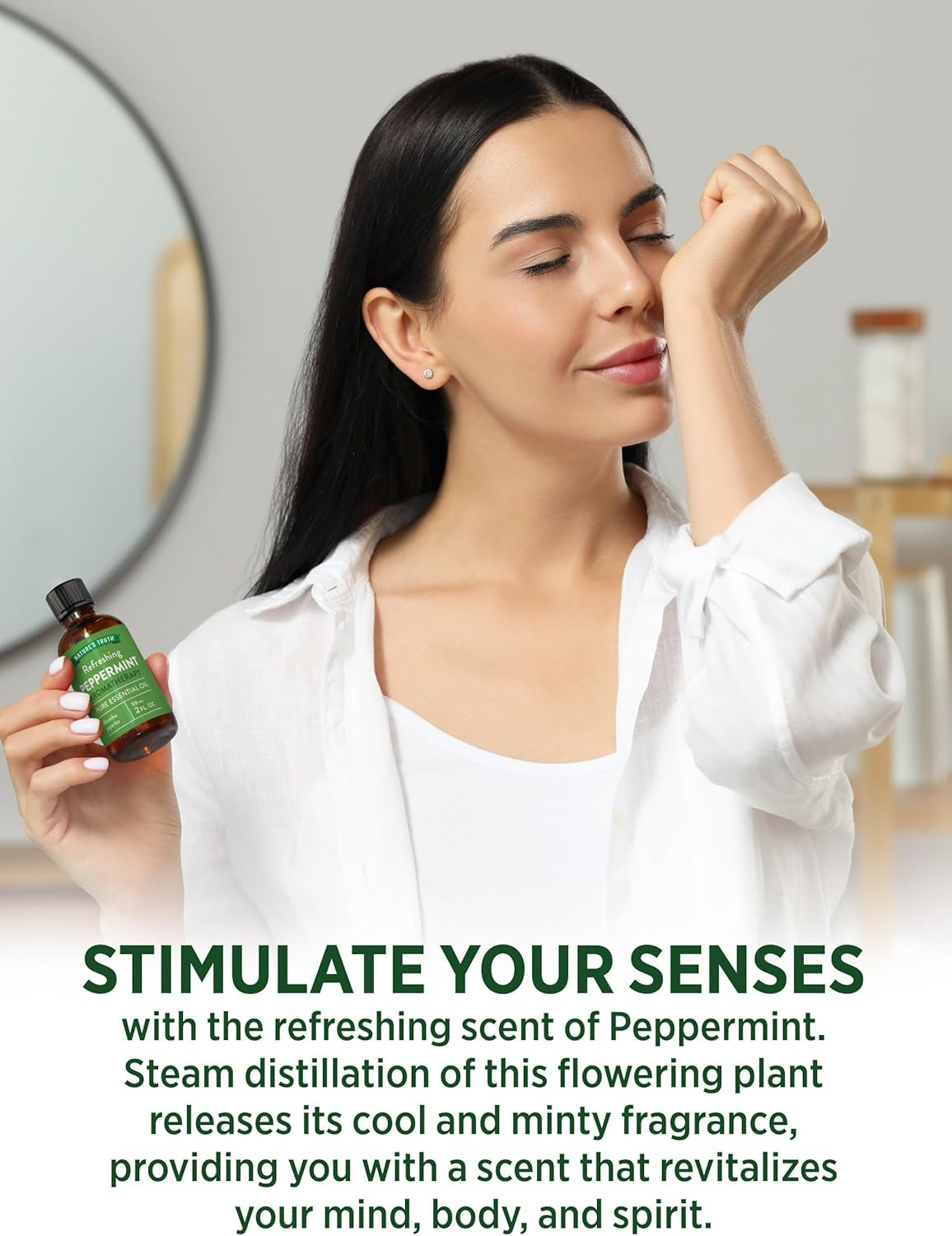 Peppermint Essential Oil | Diffuser, Shower, or Bath | 2 Pack of 2 Fluid Ounces (59 Ml) | Mentha Piperita TLBH