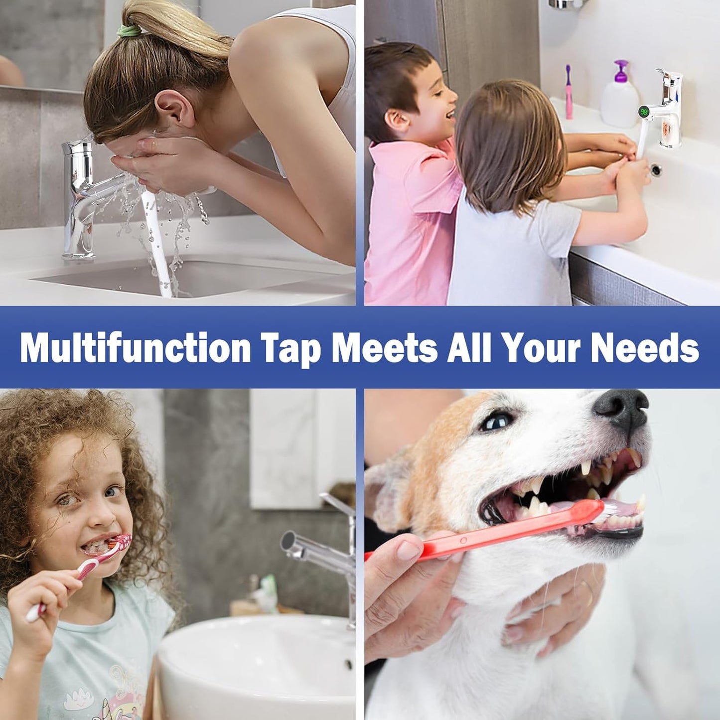 Bathroom Sink Faucet with Pull Out Sprayer, Temperature Digital Display Basin Faucets for 1 Hole Single Handle Lavatory Vanity Faucet Rv Single Hole Bath Faucet, Chrome