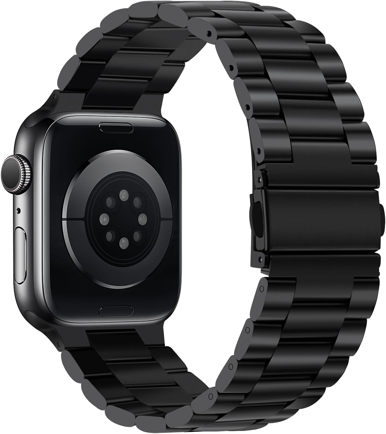 Band Compatible with Apple Watch Band 41Mm 40Mm 38Mm Premium Stainless Steel Metal Replacement Strap Compatible with Apple Watch SE Series 9 8 7 6 5 4 3 2 1 (Black)