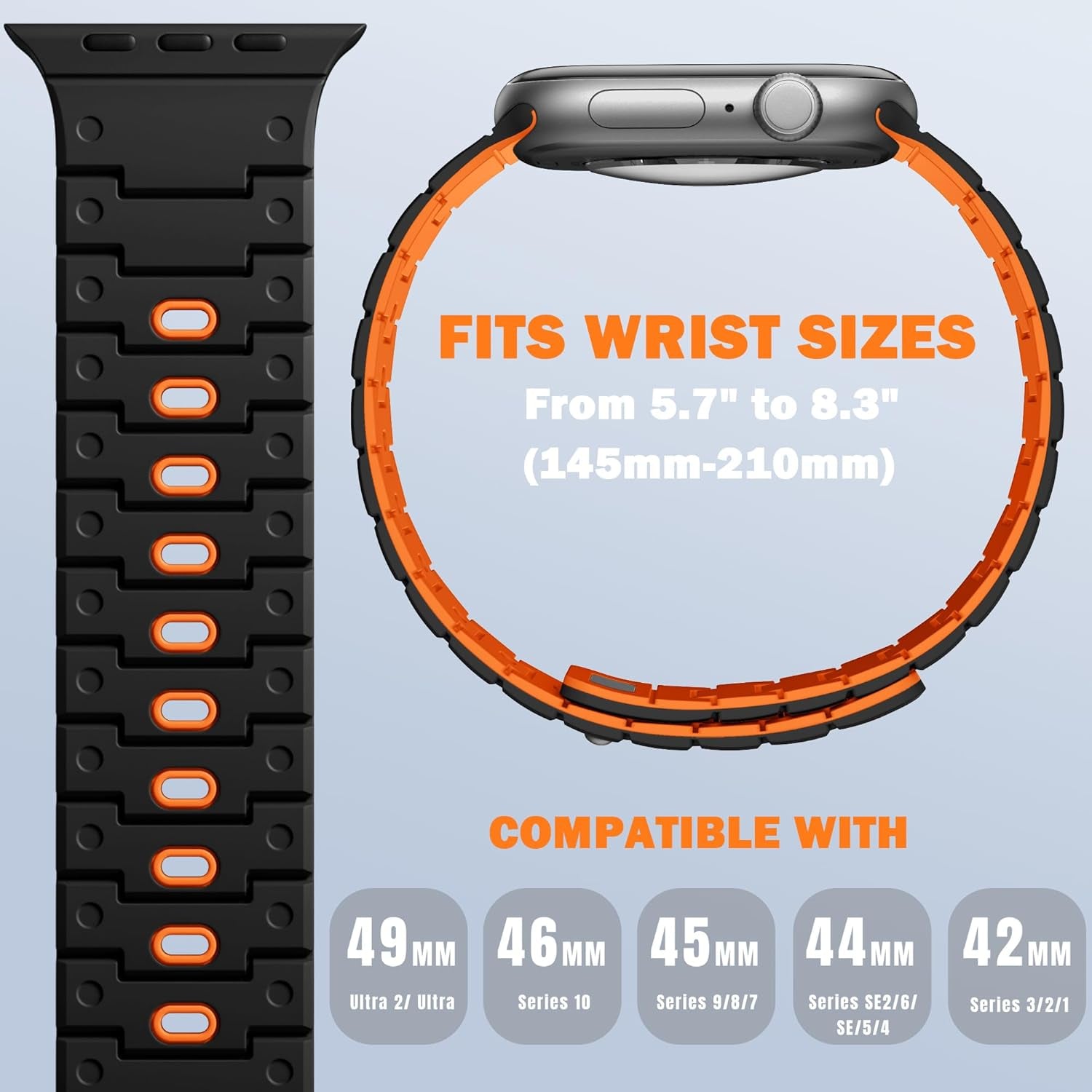 R-Nylon Fidlock Magnetic Buckle Band and Magnetic Watchband for Apple Watch Bands for Men