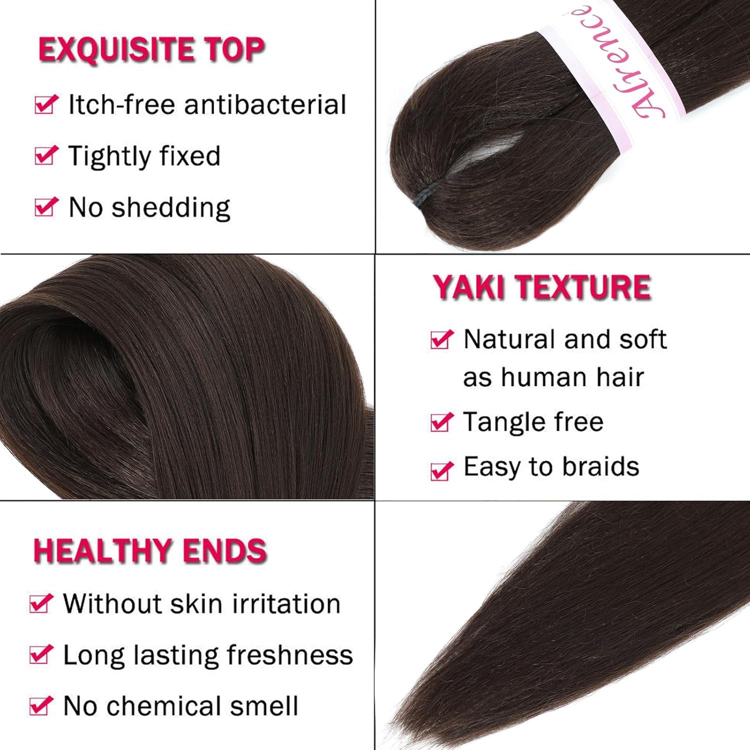 Pre Stretched Braiding Hair Long Braid 30 Inch 8 Packs Professional Braiding Hair Extensions Synthetic Crochet Twist Braids (30 Inch, 6#)