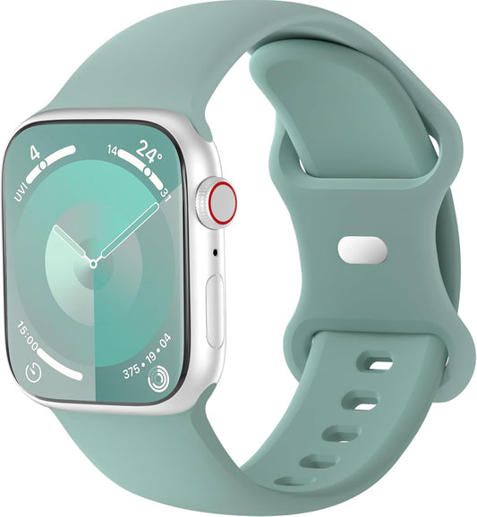 Extra Widened Silicone Bands Compatible with Apple Watch 38Mm 40Mm 41Mm 42Mm 44Mm 45Mm 49Mm, Replacement Soft Sport Strap Wristbands for Iwatch Series 9/8/7/6/5/4/3/2/1 Ultra SE Women Men, Cactus