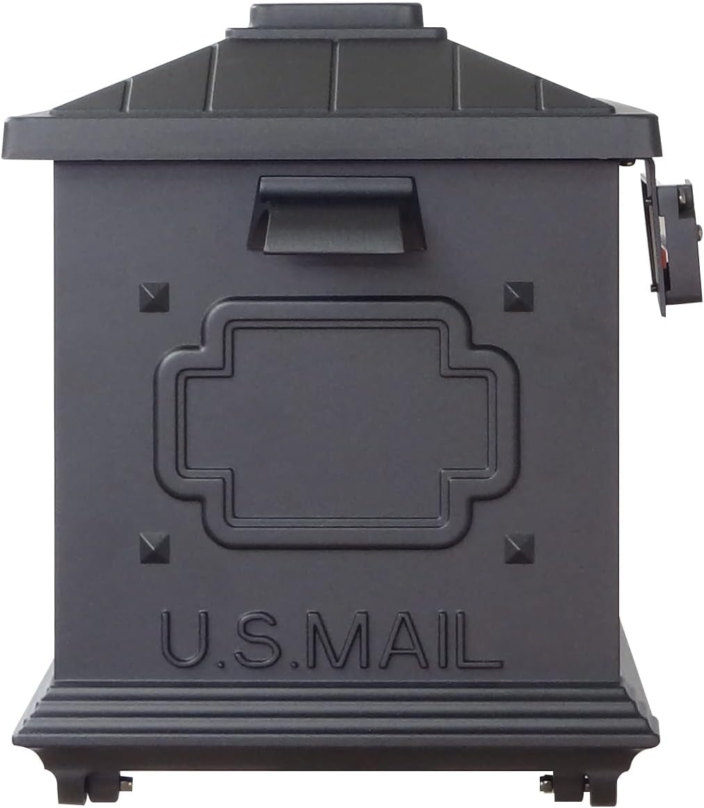 Special Lite Kingston Curbside Mailbox - Black Aluminum Mailbox for Post Mount - SCK-1017-BLK