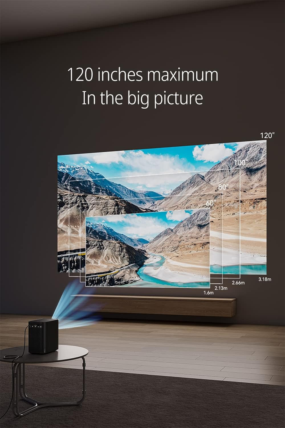 N1 Smart Netflix Projector, Native 1080P, Portable Bluetooth Movie Projector with HDR10 and Dolby Audio Support, Autofocus, Auto Keystone, Integrated Stand, 5G Wifi, Bluetooth 5.0