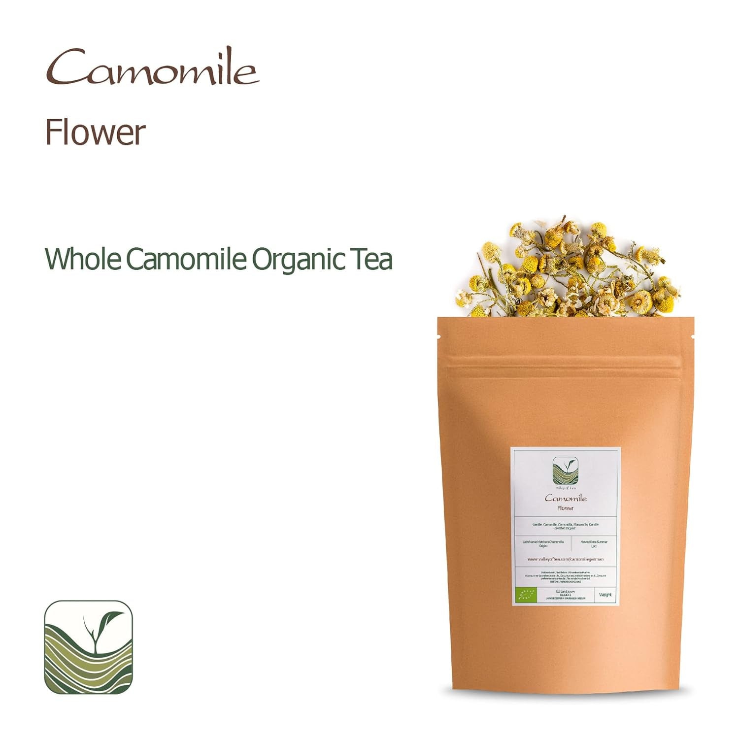Chamomile Flowers Organic Herbal Tea - Soothing and Relaxing - Wild Matricaria Chamomile - Cammomile Chamomile Flowers Chanomille Chanile Chamoline Flowers Organic Camomile Flower Chammomile TLBH