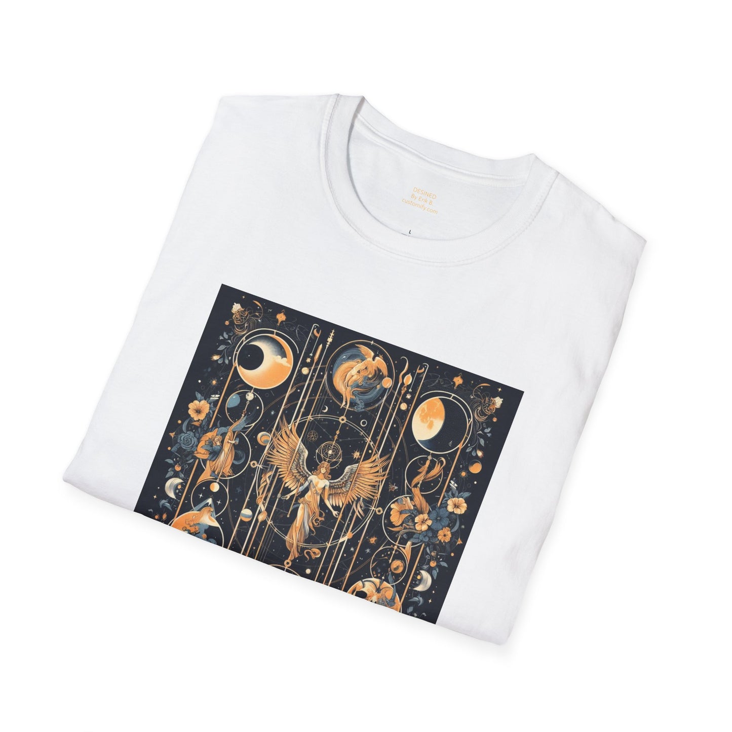 Celestial tarot design By Erik B. Unisex Softstyle T-Shirt