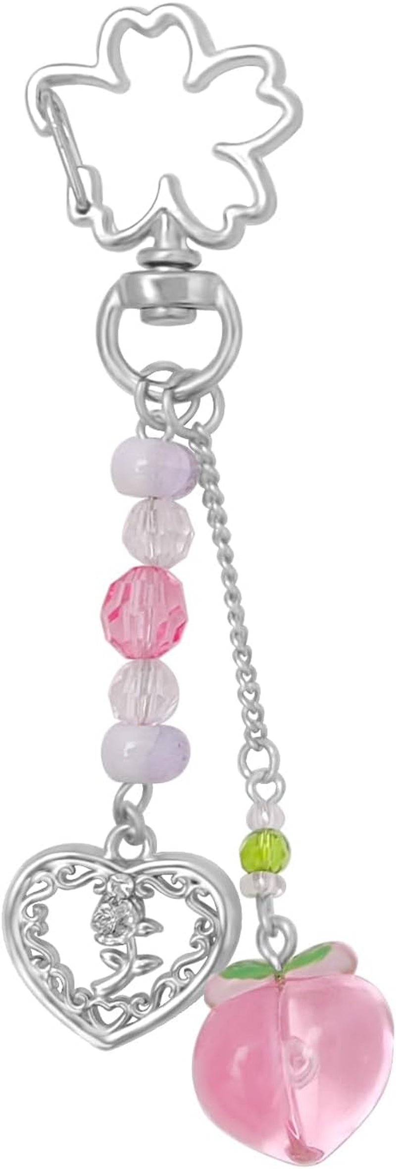 Aesthetic Y2K Keychains Cute Butterfly Star Strawberry Bear Guitar Keychains Charms for Women Bag Purse Gifts