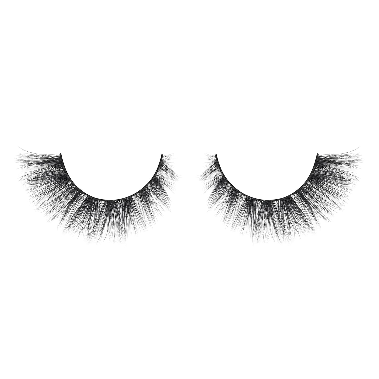 Naturale Faux Mink False Eyelashes, 13Mm, Reusable, Cat Eye, Wispy Lashes, Black, Pair