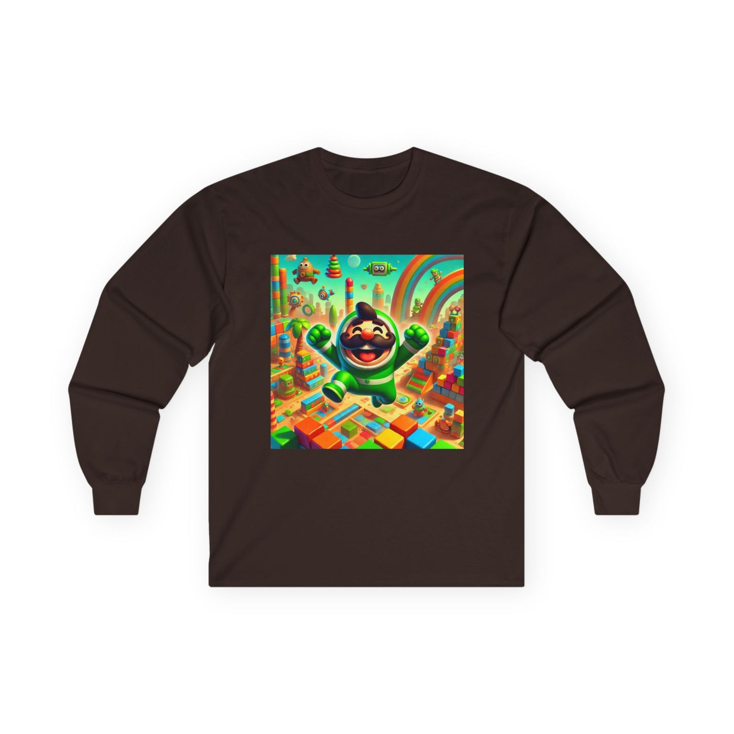 Luigi video game character Unisex Ultra Cotton Long Sleeve Tee Unisex Ultra Cotton Long Sleeve Tee