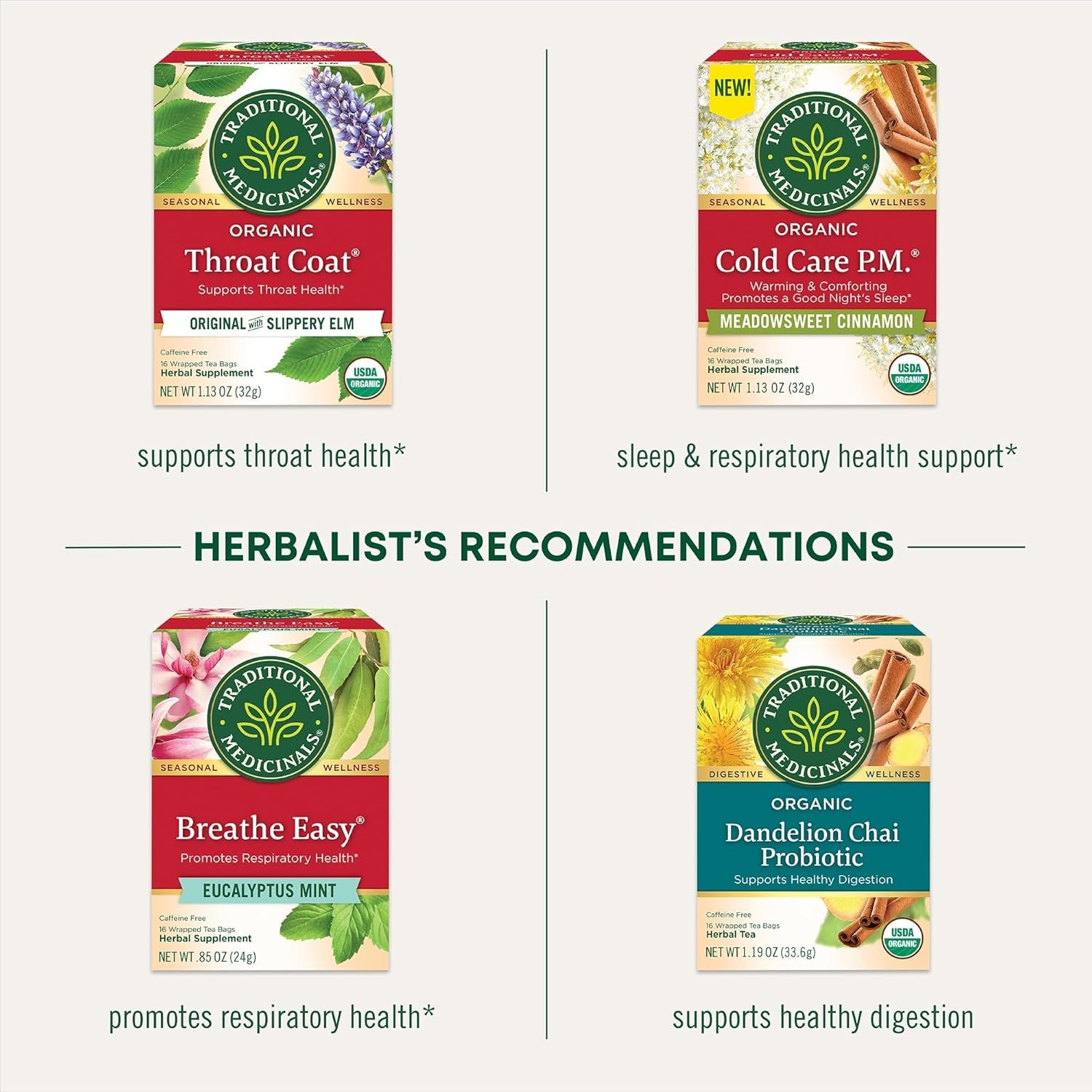Tea, Organic Echinacea Plus, Promotes Immune Function, W/Spearmint, 16 Tea Bags TLBH