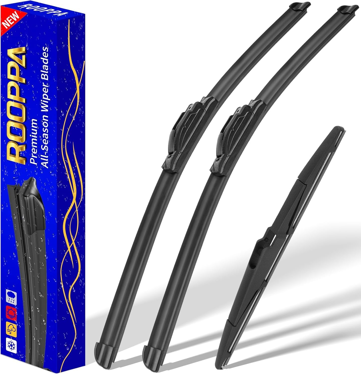 3 Wipers Replacement for 2012-2016 Honda CRV CR-V, Windshield Wiper Blades Original Equipment Replacement - 26"/16"/13" (Set of 3) U/J HOOK