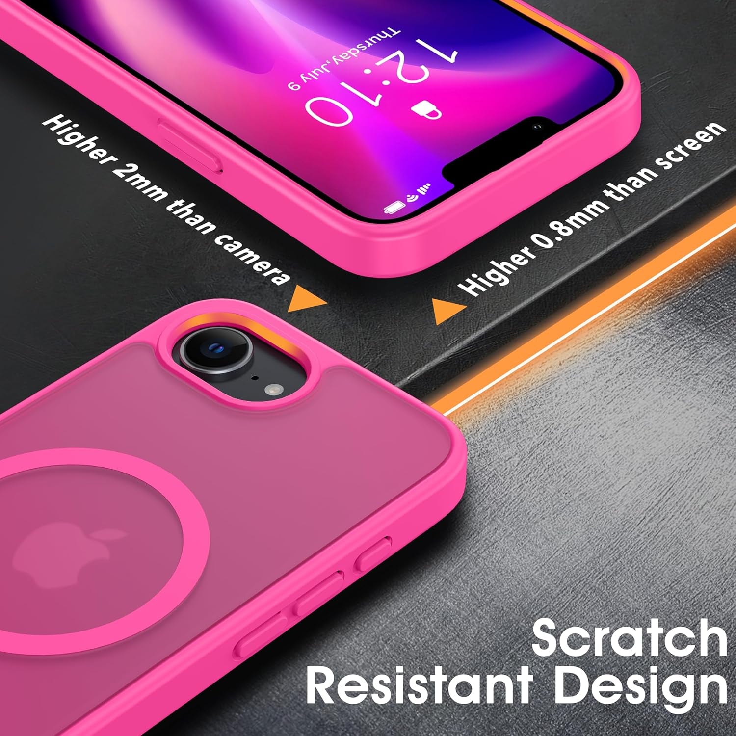 Magnetic for Iphone 16E Case [Fit for Magsafe Accessories][Anti-Fingerprint][Anti-Scratch][Military-Grade Drop Protection] Translucent Matte Back Slim Shockproof Phone Case for Iphone 16E 6.1"