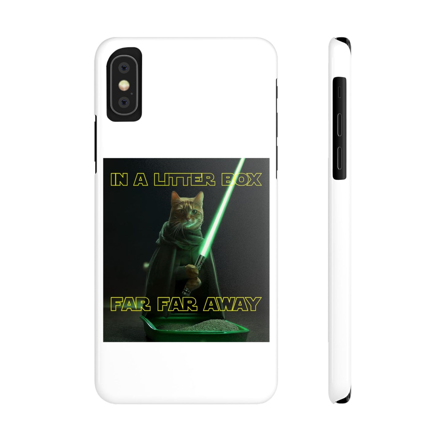 STAR WARS CAT IN A LITTER BOX FAR FAR AWAY  Slim Phone Cases