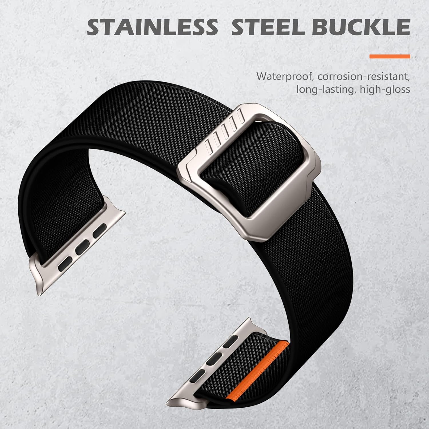 Elastic Sport Bands Compatible with Apple Watch Ultra 2 Band/Ultra Band 49Mm, Iwatch Series 9/8/7/6/5/4/3/2/1/SE 45Mm/44Mm/42Mm Stretchy Nylon Solo Loop Wide Replacement Strap Men Women