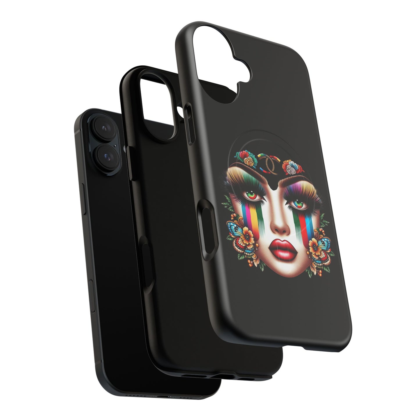 Gucci Inspired Artistic Tough Magnetic Phone Case - Vibrant Lady Design