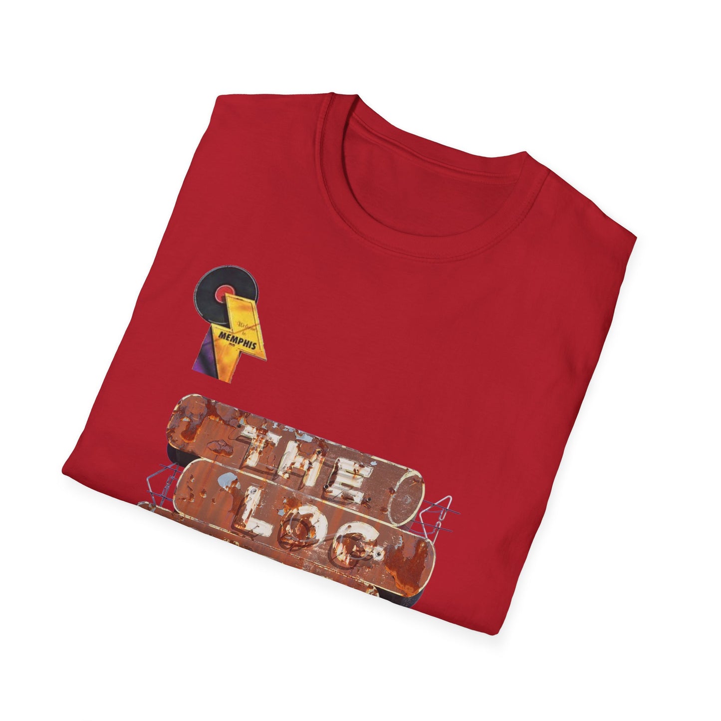 retro vintage Log Cabin Restaurant [gone] Memphis, TN Unisex Softstyle T-Shirt