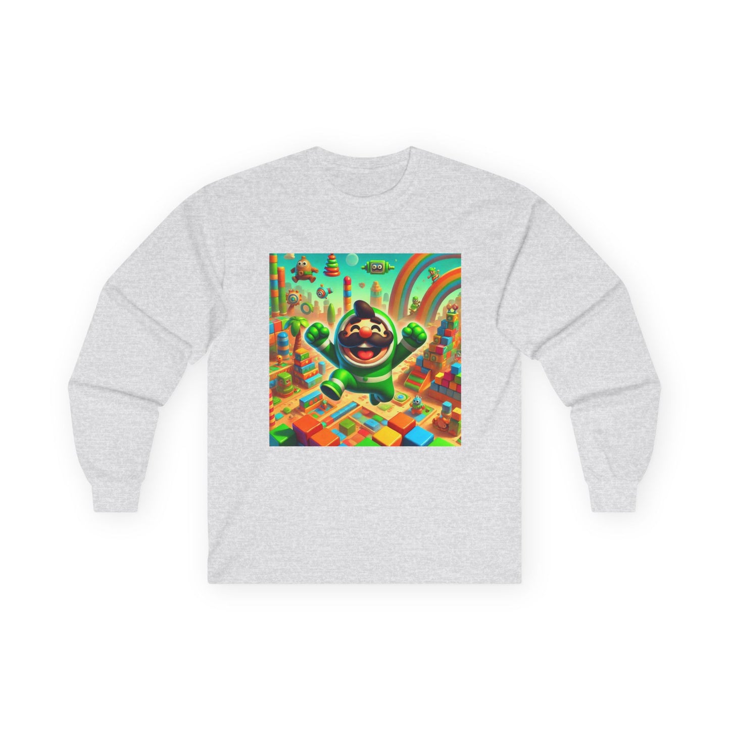 Luigi video game character Unisex Ultra Cotton Long Sleeve Tee Unisex Ultra Cotton Long Sleeve Tee