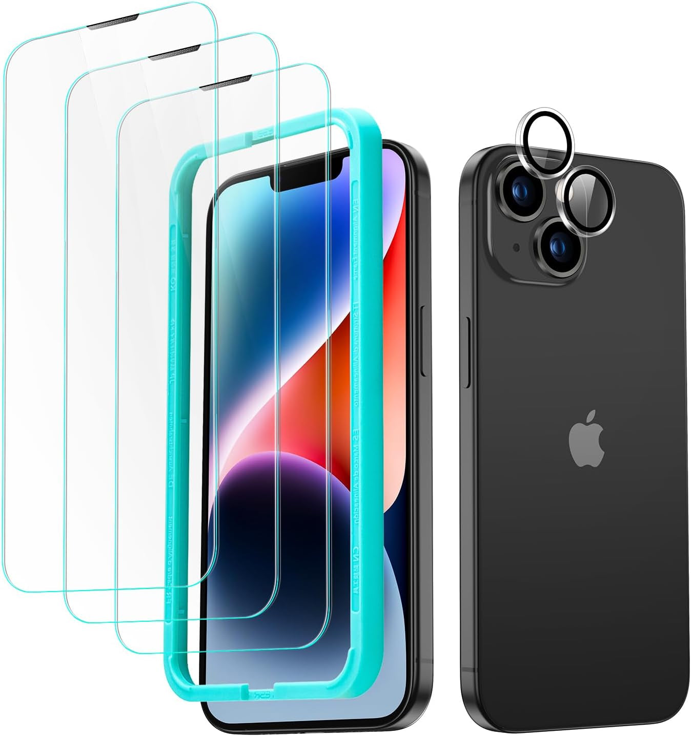 3 Pack for Iphone 16E/ Iphone SE 4/ Iphone 14/ Iphone 13/ Iphone 13 Pro Screen Protector, [9H Hardness] [Military Grade Shatterproof] Tempered Glass Film with Easy Installation Tool