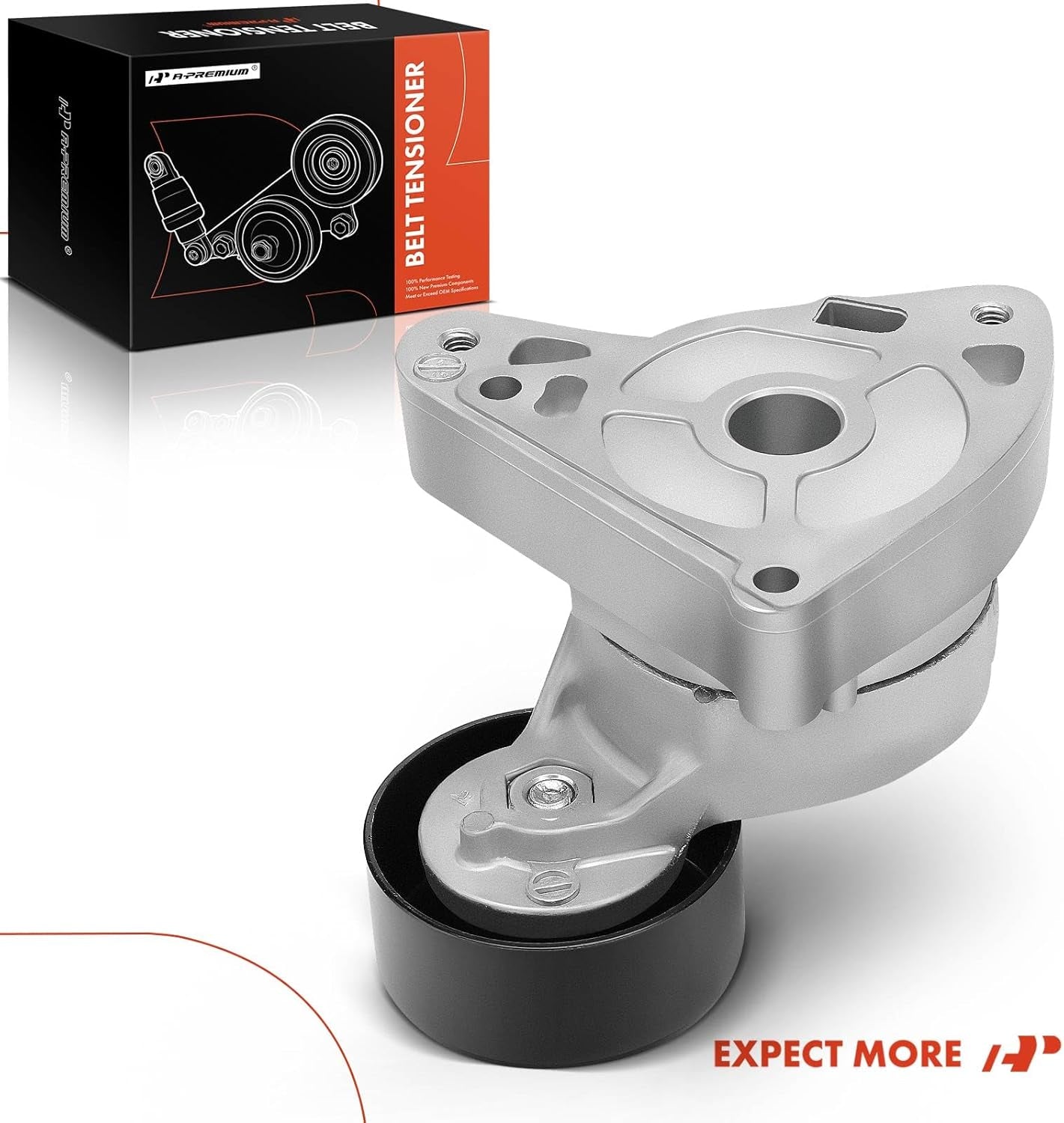 Belt Tensioner Assembly with Pulley Compatible with Honda Accord 2003-2007, Civic 2006-2015, CR-V, Element & Acura TSX, CSX, RDX, ILX, Replace# 31170RAAA01, 31170PNA023