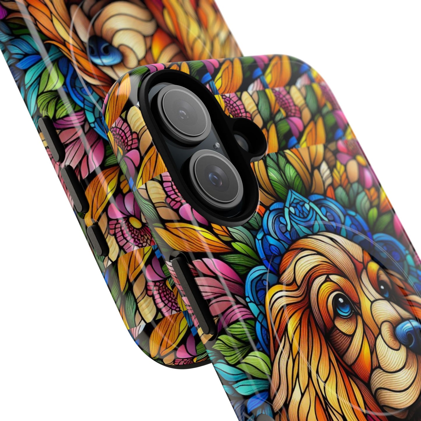 Dog Stained Glass Magnetic Cases