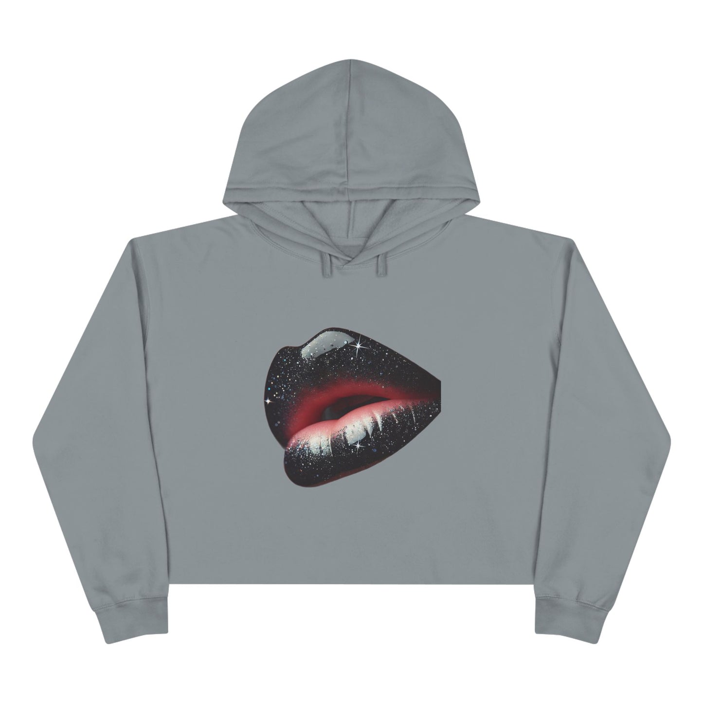 GALAXY LIPS GLOSSY Crop Hoodie