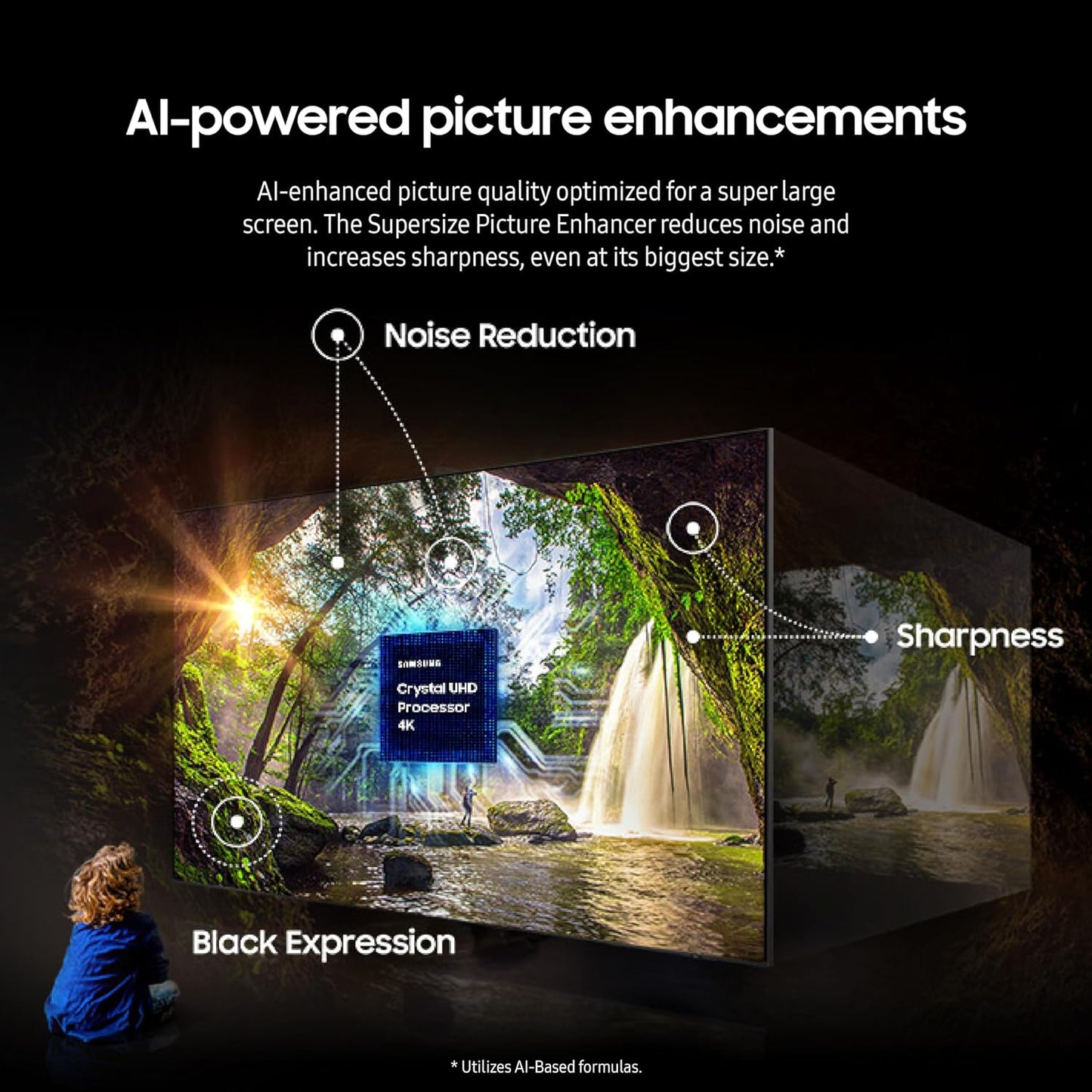 98-Inch Class 4K Crystal UHD DU9000 Series HDR Smart TV, Object Tracking Sound Lite, Motion Xcelerator 120Hz, Supersize Picture Enhancer, Mega Contrast, Alexa Built-In (UN98DU9000, 2024 Model)