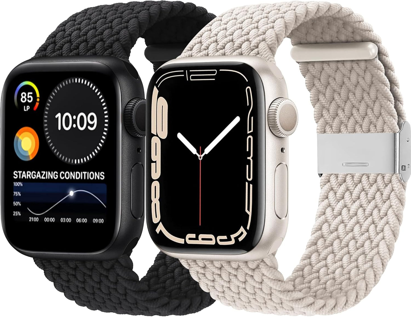 Compatible with Apple Watch Bands 44Mm 40Mm 38Mm 42Mm 41Mm 45Mm 46Mm 49Mm, Iwatch Bands Women Men,Adjustable Braided Solo Loop Elastic Sport Band for Iwatch Ultra SE Series 10/9/8/7/6/5/4