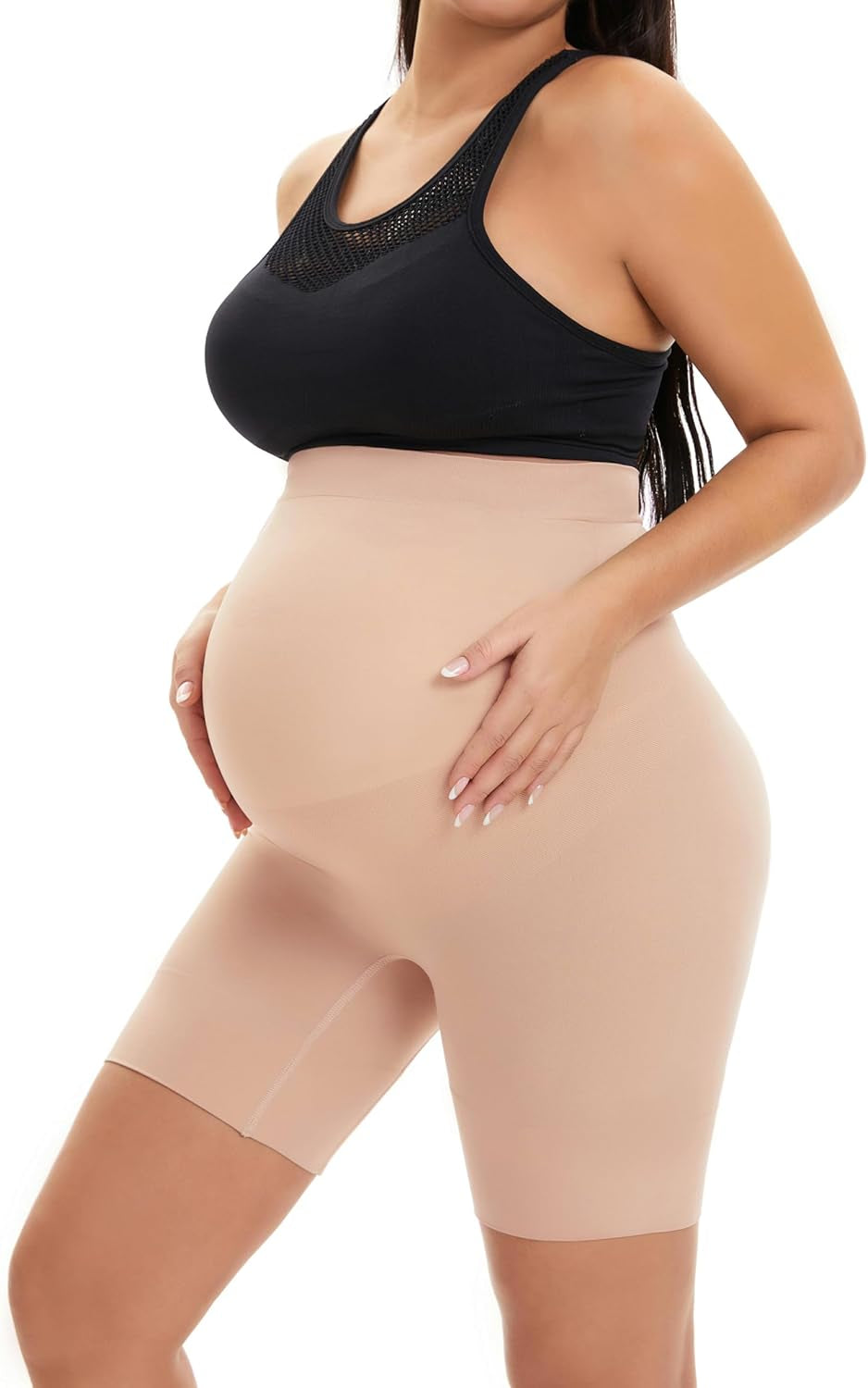 Seamless Maternity Shapewear, Prevent Thigh Chaffing, Belly Support, S-5XL