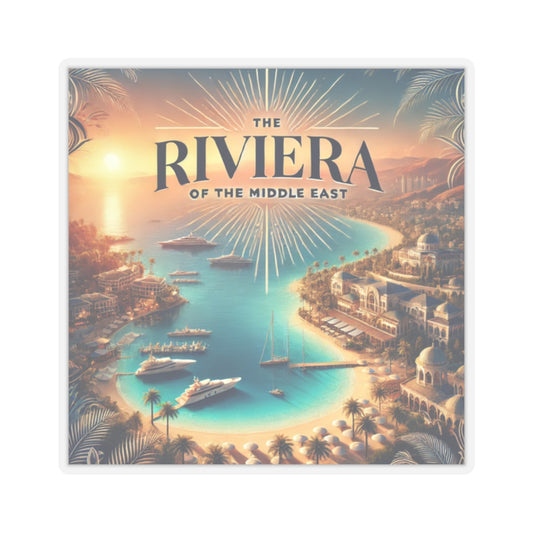 Scenic Riviera OF THE MIDDLE EAST Stickers, Tropical Vibe Stickers, Laptop Decor, Travel Lover Gifts, Bohemian Aesthetic, Vintage Travel Decor