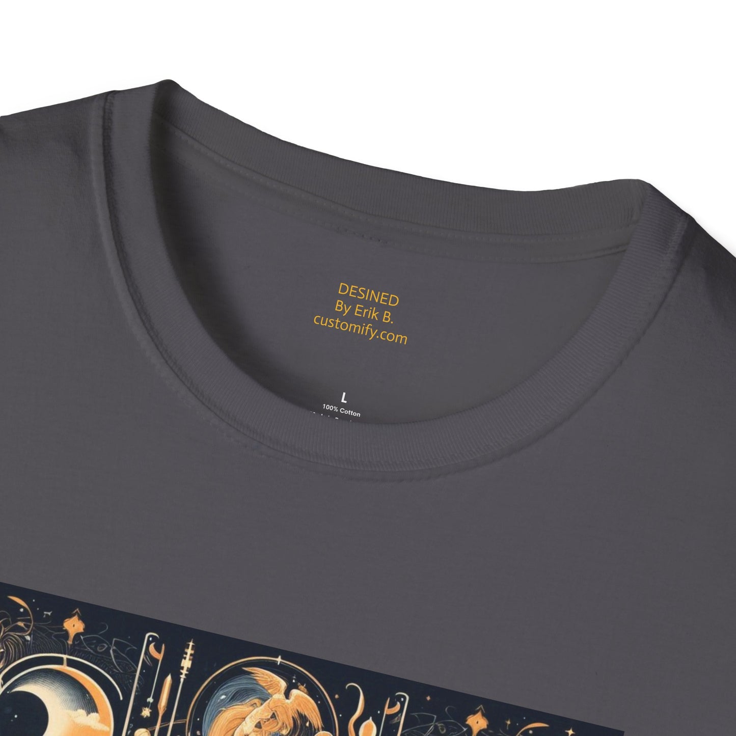 Celestial tarot design By Erik B. Unisex Softstyle T-Shirt