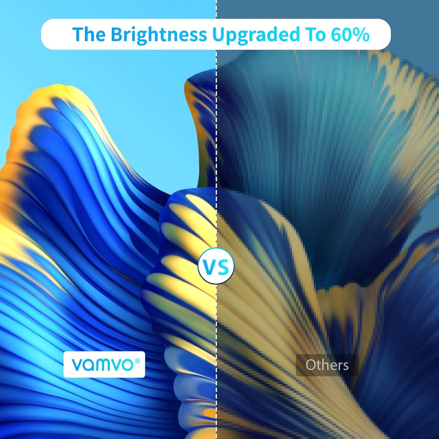 Mini Projector,  Wifi Projector Portable Movie Projector, Outdoor Projector with Stylish Streamlined Design, Easy Connection to Smartphones and Tablets