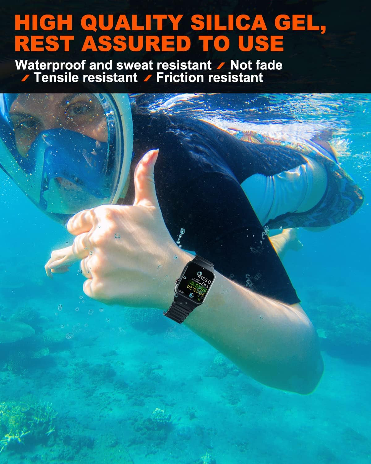 Smartwatch Bands Compatible with Apple Watch Band 49Mm 45Mm 44Mm 42Mm 41Mm 40Mm 38Mm for Men Women, Sport Nylon Band, Silicone Watch Band, Magnetic Strap for Iwatch Ultra Series 8/SE/7/6/5/4/3/2/1