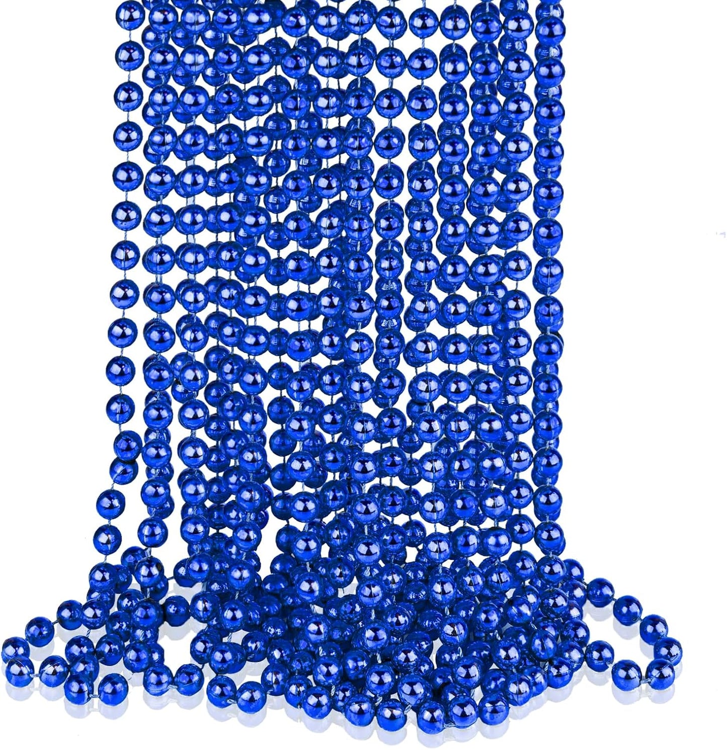 15 PCS St. Patricks Day Necklaces, Green Mardi Gras Christmas Bead Necklaces, 33" 7 Mm St. Patricks Day Green Beads St. Patricks Day Accessories for Mardi Gras, St. Patricks Day Party Favors