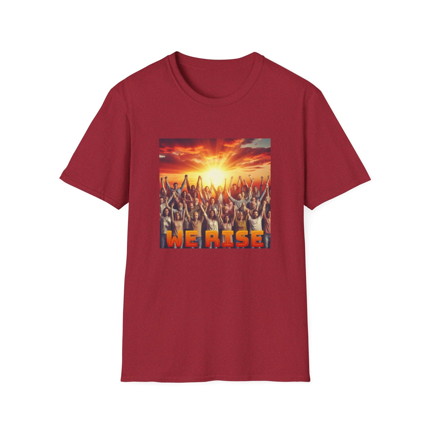 We Rise Motivational Unisex Softstyle T-Shirt