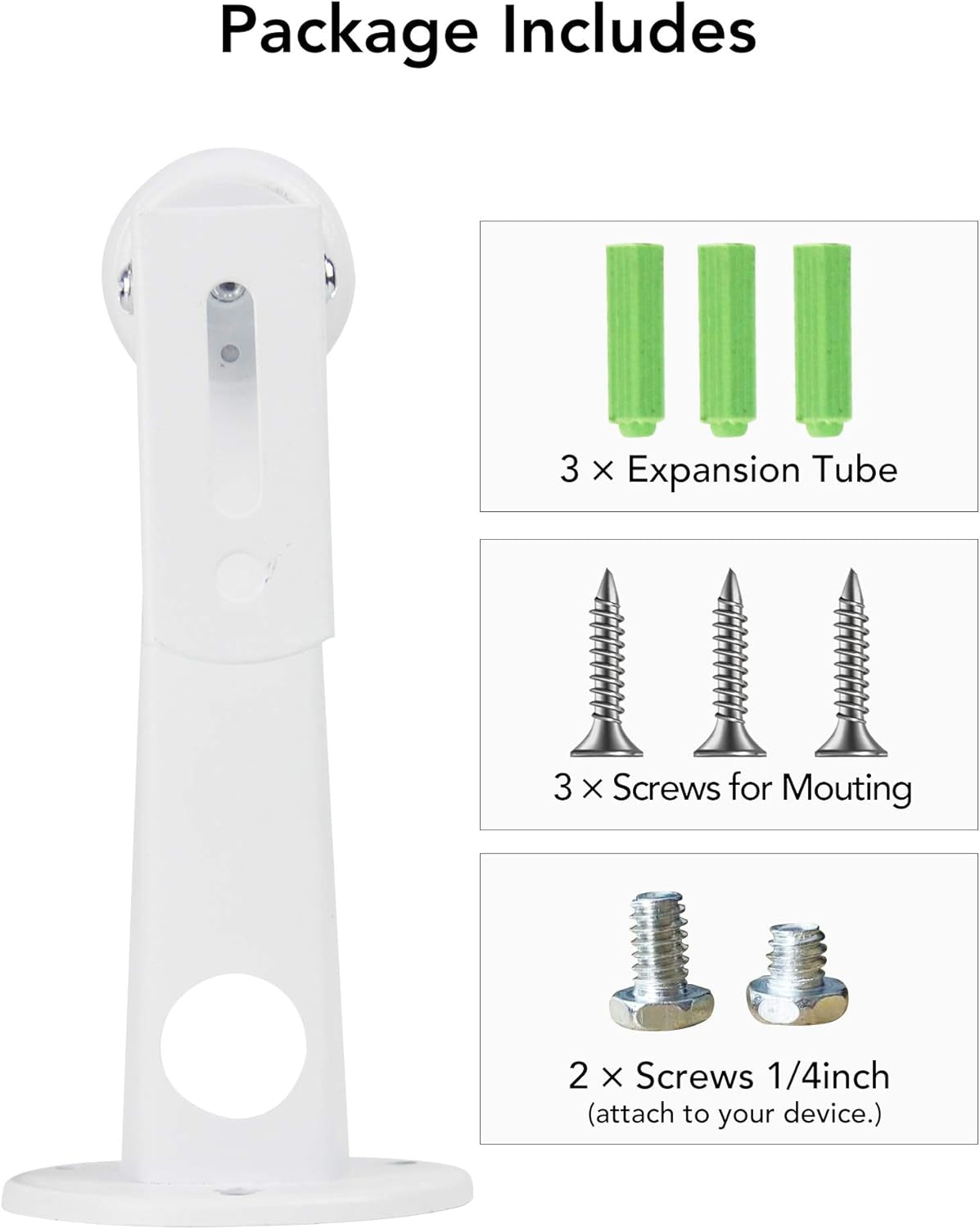 Mini Projector Wall Mount/Projector Hanger/Cctv Security Camera Housing Mounting Bracket(White) - for Cctv/Camera/Projector/Webcam - with Load 11 Lbs Length 7.8 Inch - Rotation 360° (White)