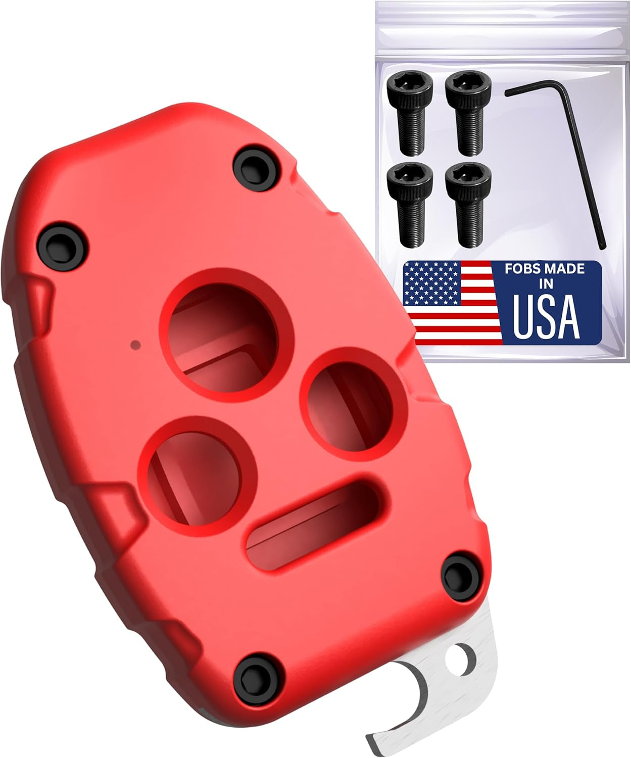 Honda Key Fob Shell Replacement - Durable Usa-Made Protection - Crack-Resistant & Sturdy - Seamless Fit for Honda Models - Enhanced Longevity & Functionality + Bottle Opener (Black, 4 Button)