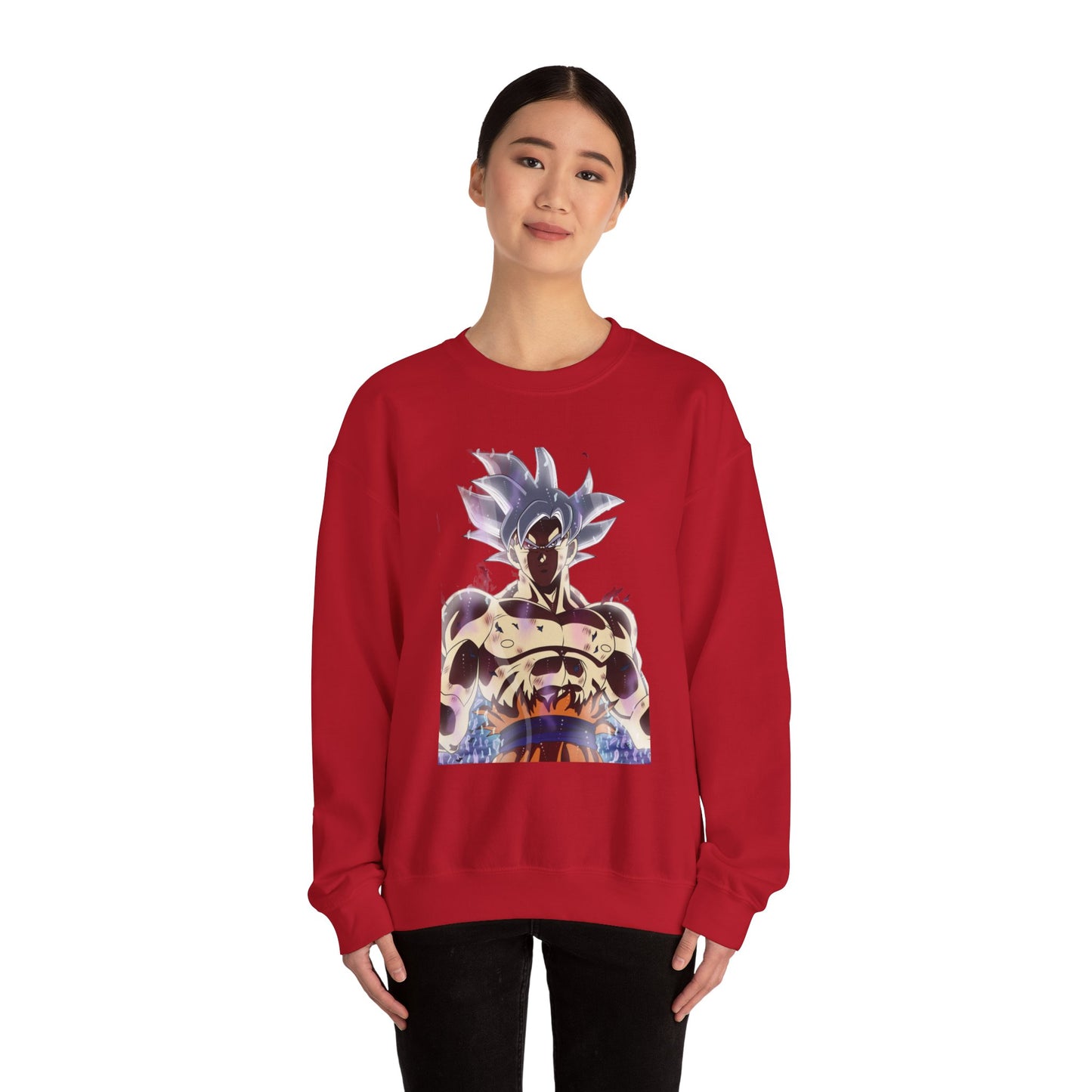 Dragon Ball Super Goku Crewneck Sweatshirt - Ultra Power White Hair Design