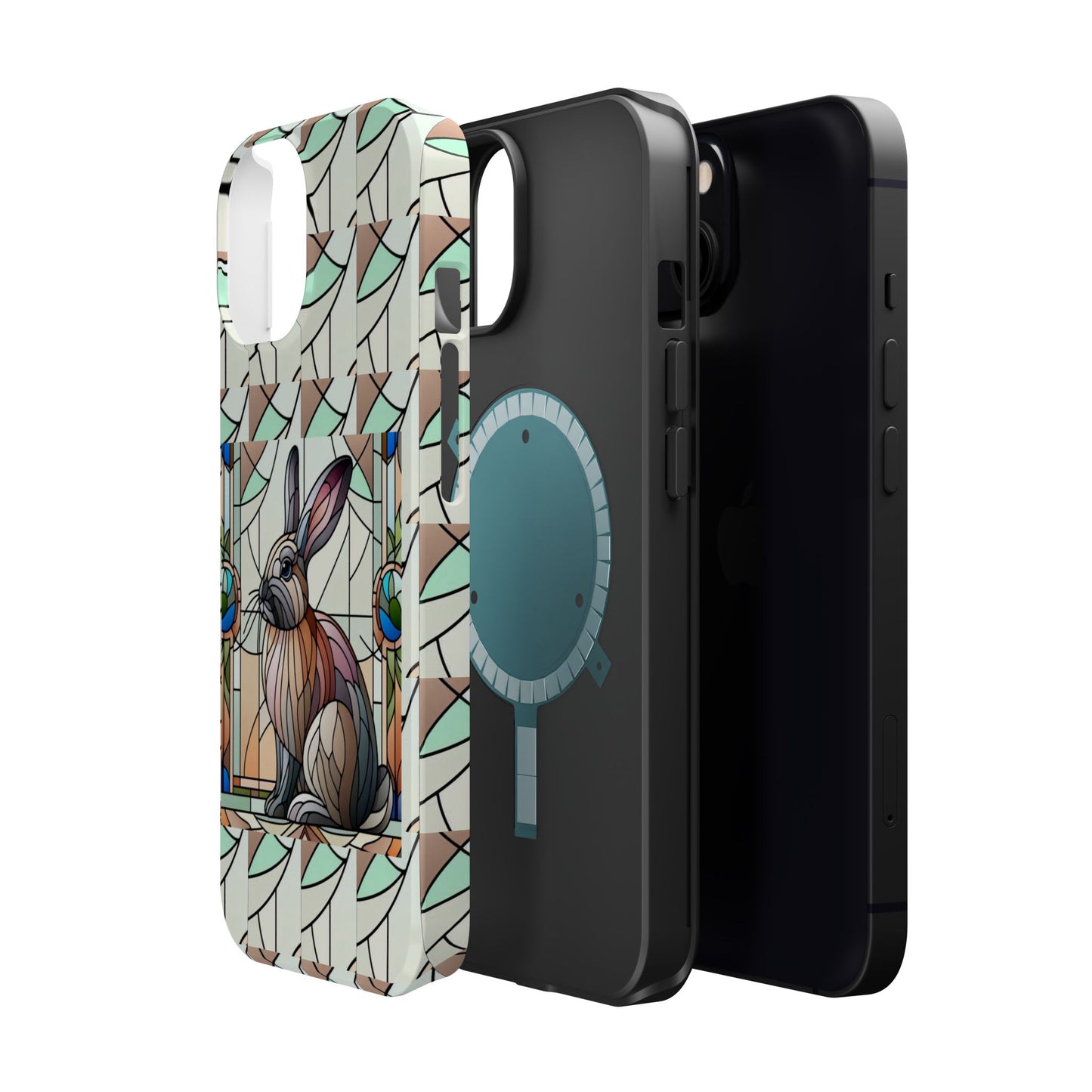 Flemish Giant Rabbit Animal Stained Glass Design Magnetic Tough Cases