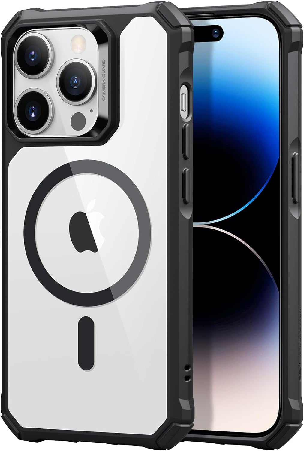 for Iphone 16E Case, 23 Ft Military-Grade Drop Protection, Heavy Duty Magnetic Phone Case, Compatible with Magsafe Accessories, Cyber Series, Black