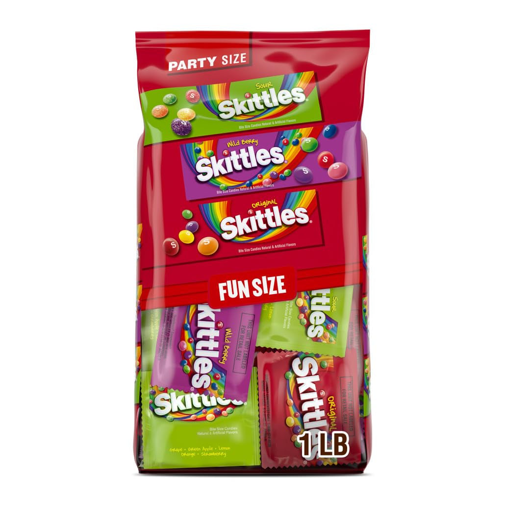 Original, Wild Berry & Sours Fun Size Super Bowl Chewy Candy Variety Pack, Party Size, 26.46 Bulk Bag