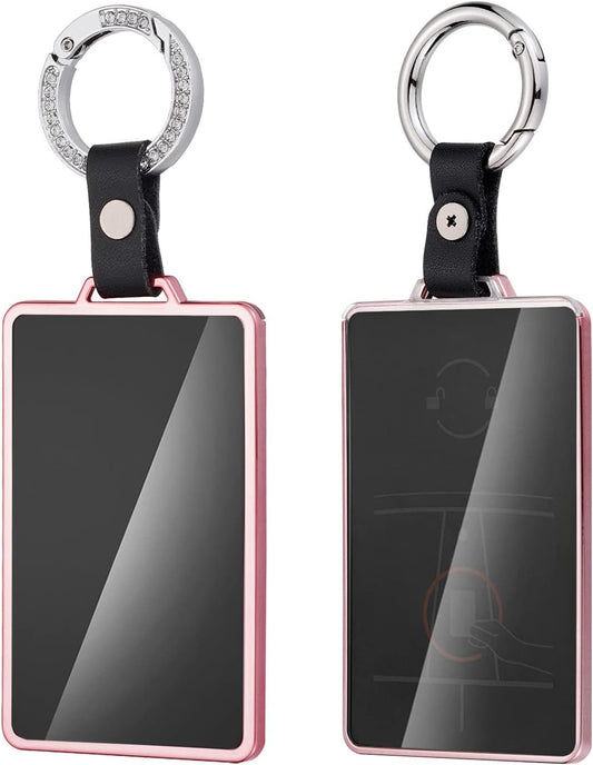 Key Card Holder Case for Tesla Model 3 Model Y Soft TPU Full Protection Key Fob Cover Shell Key Chain 2 PCS