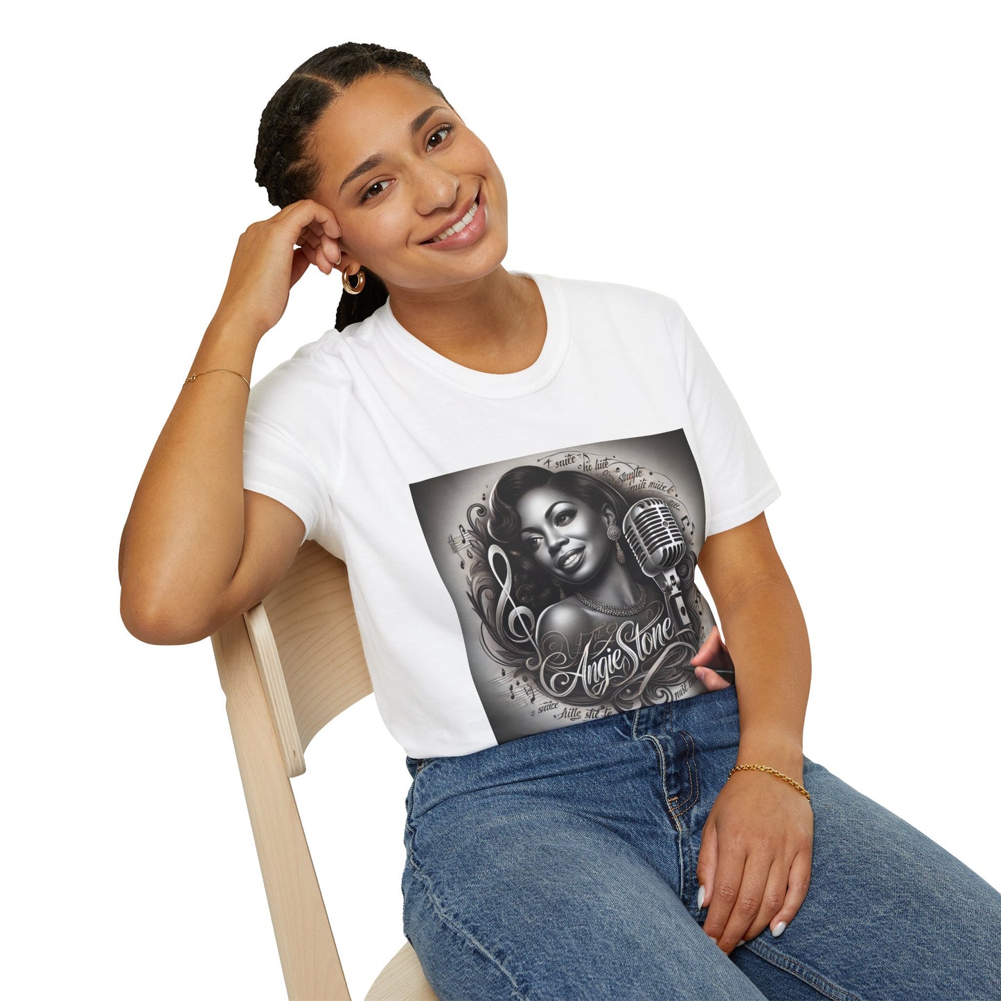 Angie Stone Music Tribute Unisex Softstyle T-Shirt